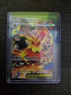 Pokemon ME: Ascended Heroes Mega Emboar ex 273/217 Special Illustration Rare SIR - Image 1