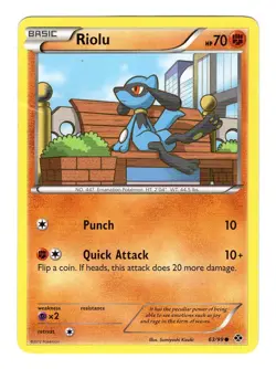 Pokemon TCG Black & White Next Destinies 63/99 Regular Common Card Played MP-LP - Image 1