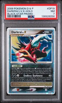 POKEMON GREAT ENCOUNTERS DARKRAI LV X #DP19 ULTRA RARE PSA 7 NM - Image 1