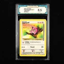 TQG 8.5 NM-MT+ 2000 Pokemon ENG Jigglypuff #77/130 C - Image 1