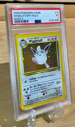 Wigglytuff 019/130 Base Set 2 Pokemon Holo PSA Graded 5 - Image 2