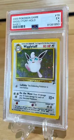 Wigglytuff 019/130 Base Set 2 Pokemon Holo PSA Graded 5 - Image 3