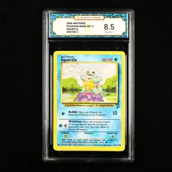 TQG 8.5 NM-MT+ 2000 Pokemon ENG Squirtle #93/130 C - Image 1