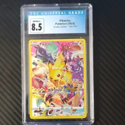 Pokemon TCG Pikachu Secret Rare Full Art Holo Crown Zenith 160/159 Eng 2023 - Image 1