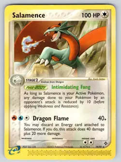 Salamence 19/97 Rare Dragon Pokemon Moderately Played - Image 1