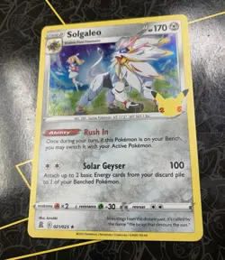 Solgaleo 021/025 Holo Rare - 2021 Pokemon Celebrations 25th Anniversary NM - Image 1