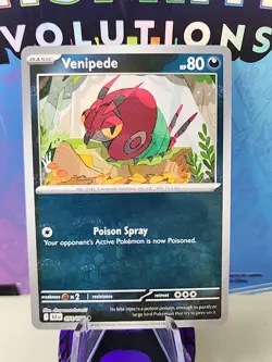 Venipede 054/086 (Master Ball Pattern) Pokemon Tcg Sv: Black Bolt Holo English - Image 1