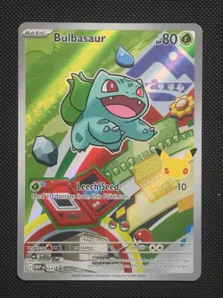 Pokemon Bulbasaur 037 Holo Promo MEP First Partner Illustration Kanto - Image 1