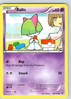 Pokemon TCG Ralts XY BREAKthrough 68/162 Regular Common Card LP-NM - Image 1