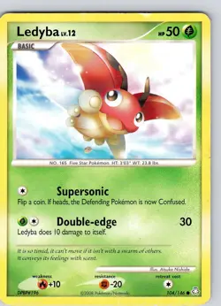 Pokemon TCG Ledyba Lv.12 D&P Legends Awakened 104/146 Regular Common Card HP-MP - Image 1
