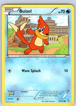 Pokemon TCG Buizel B&W Dragons Exalted 32/124 Regular Common Card MP-LP - Image 1