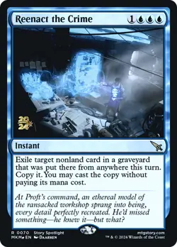 MTG Reenact the Crime [Murders at Karlov Manor Prerelease Promos] Foil Near Mint - Image 1