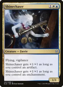 Shinechaser 201 ELD Uncommon MTG Faerie Vigilance Gold Azorius Shipard Uncommon - Image 1