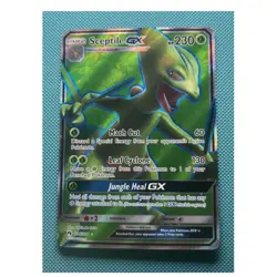 Pokemon Sceptile GX Full Art Ultra Rare Holo 196/214 (TINY SPOT IN THE BACK) - Image 1