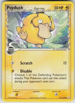 Pokemon TCG Psyduck (Delta Species) Common Holon Phantoms 81/110 - Image 1