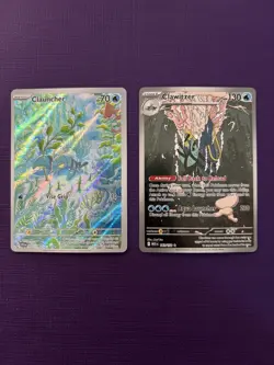 Pokemon TCG Illustration Rares Scarlet & Violet Clauncher 205 & Clawitzer 141 NM - Image 1