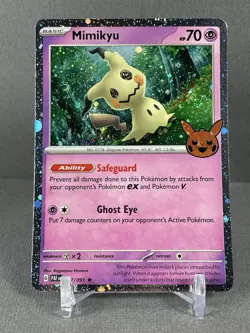 Mimikyu 037/091 Cosmo Holo Pokemon TCG Trick or Trade - 2 Swirls - Fart Orbs - Image 1