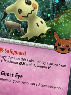 Mimikyu 037/091 Cosmo Holo Pokemon TCG Trick or Trade - 2 Swirls - Fart Orbs - Image 4