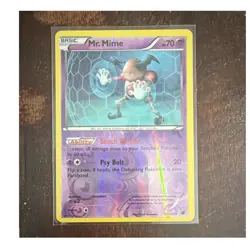Pokemon TCG Mr. Mime BREAKthrough 47/116 Holo 70 HP Uncommon English 2015 - Image 1