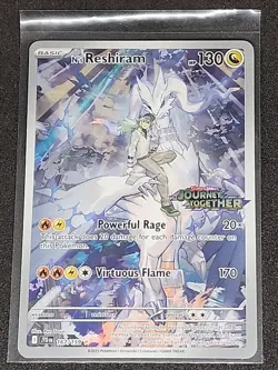 Pokemon N's Reshiram Journey Together Illustration Rare Stamped Promo 167/159 - Image 1
