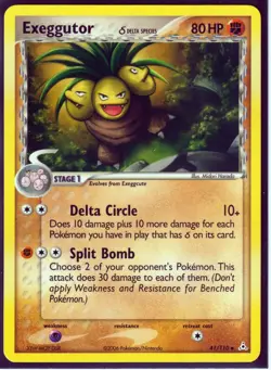 VINTAGE POKEMON EXEGGUTOR (Delta Species) 41/110 EX HOLON PHANTOMS Regular NM - Image 1