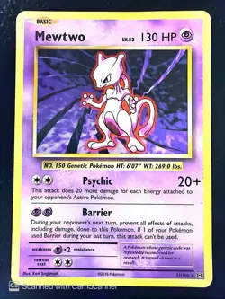 Mewtwo 51/108 Evolutions Regular - DAMAGED - Pokemon TCG - Image 1