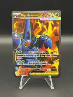 Mega Heracross ex 108/094 Ultra Rare Phantasmal Flames Pokemon Near Mint - Image 1