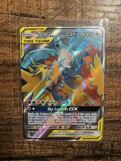 Moltres & Zapdos & Articuno GX Full Art TAG TEAM Holo SM210 #66/68 Hidden Fates - Image 1