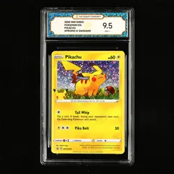 TQG 9.5 MINT+ 2020 Pokemon ENG Pikachu #PROMO D SWSHO39 - Image 2