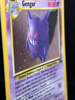 Gengar Pokemon Fossil 1999 Unlimited Holo 5/62 LP - Image 4