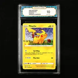 TQG 10 GEM MINT 2020 Pokemon ENG Pikachu #PROMO D SWSHO39 - Image 1
