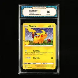 TQG 10 GEM MINT 2020 Pokemon ENG Pikachu #PROMO D SWSHO39 - Image 2