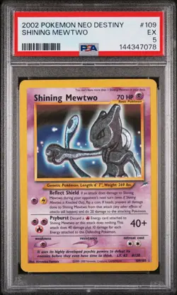 2002 POKEMON NEO DESTINY #109 SHINING MEWTWO PSA 5 - Image 1