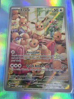 Pokemon TCG Eevee Illustration Rare Sv06 Twilight Masquerade 188/167 50 HP Holo - Image 1