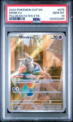 2024 POKEMON SVP EN-SV BLACK STAR PROMO #075 MIMIKYU PSA 10 - Image 1