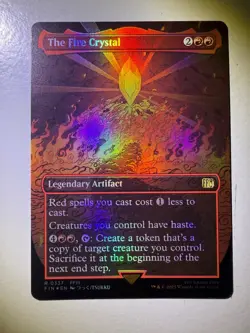 The Fire Crystal Borderless Foil - Final Fantasy MTG-NM - Image 1