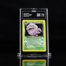 DARK WEEZING 2000 WOTC POKEMON #14/82 TEAM ROCKET HOLO ENGLISH UNLIMITED TAG 7.5 - Image 1
