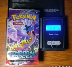 Heavy 23.15g Pokemon Tcg temporal forces Booster Pack Factory Sealed New - Image 1