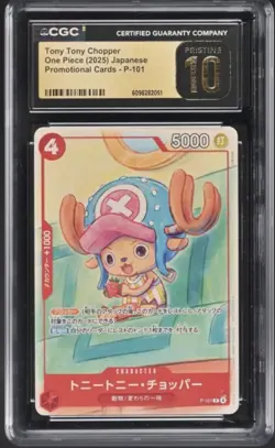 One Piece Tony Tony Chopper Promo P-101 CGC Pristine 10 - Image 1