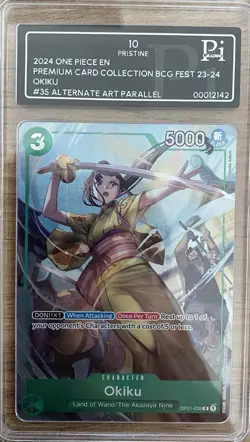 One Piece Okiku OP01-035 Alt Art - Premium Card Collection BCG Fest 10 Pristine - Image 1