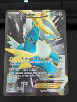 Pokemon Cobalion EX Full Art Holo Card Plasma Storm Ultra Rare NM Condition - Image 1