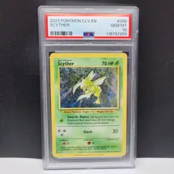 Pokemon Scyther Holo CLV 006/034 Trading Card Game Classic PSA 10 - Image 1