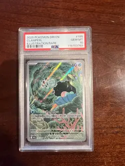 Pokemon TCG Clamperl Card 195/182 Destined Rivals PSA10 Gem Mint - Image 1
