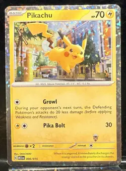 Pokemon Pikachu TCG Holo Card 006/015 McDonald's 2023 M23en 👀 (Mint) - Image 1