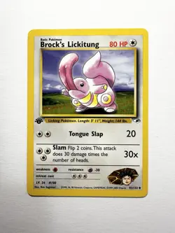 Pokemon TCG: Brock’s Lickitung 1st Edition - Gym Heroes 41/132 (NM) - Image 1