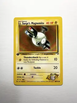 Pokemon TCG: Lt. Surge’s Magnemite 1st Edition - Gym Heroes 80/132 (NM) - Image 1