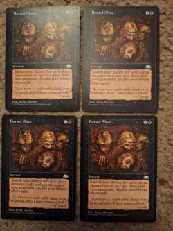 MTG Magic the Gathering 4x Buried Alive (Playset) - Weatherlight LP - Image 1
