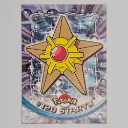 Pokemon 2000 Topps TV Animation Edition Series 3 #120 Staryu Blue Logo Non Holo - Image 1