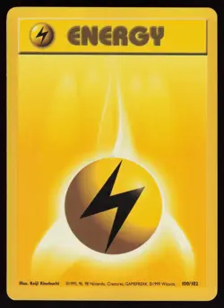 LIGHTNING ENERGY 100/102 COMMON BASE SET UNLIMITED POKEMON NM/M - Image 1