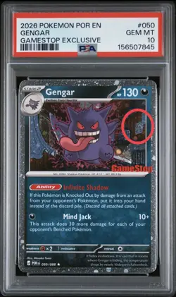 💫 SWIRL Gengar PSA 10 Gem Mint Gamestop Stamped #050 Perfect Order Pokemon 2026 - Image 3